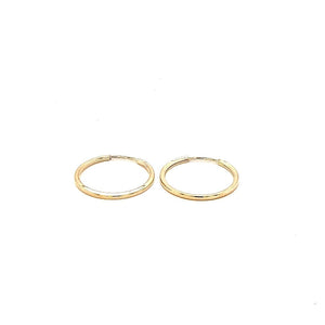 Medium Squared Yellow Gold Sleepers - Fifth Avenue Jewellers