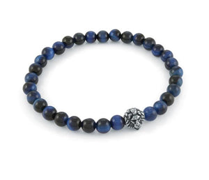 Mens Blue Tiger Eye Lion Bracelet - Fifth Avenue Jewellers