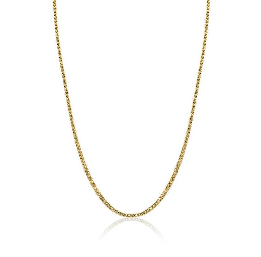 Mens Gold Round Franco Necklace SYN21 - Fifth Avenue Jewellers