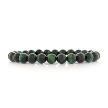 Load image into Gallery viewer, Mens Green Tiger Eye Bracelet - Fifth Avenue Jewellers
