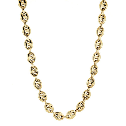 Mens Hollow Puff Gucci Link Chain SYN41 - Fifth Avenue Jewellers