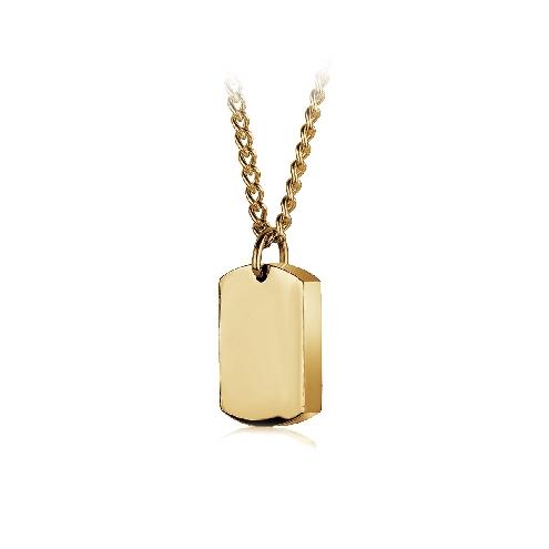 Mens Jewellery Ion Plated Dog Tag Urn and Chain Fifth Avenue