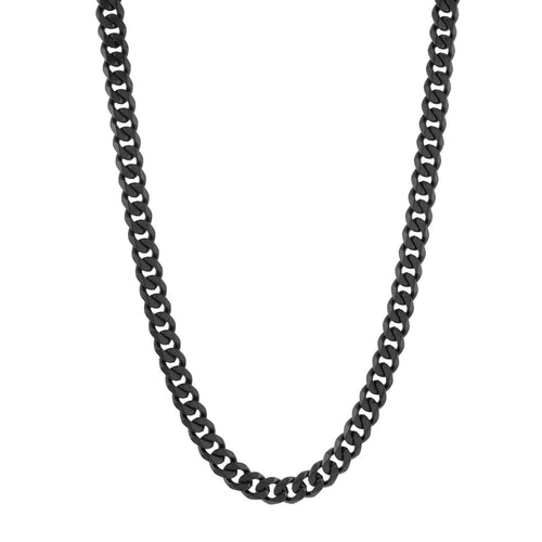 Mens Matte Black Cuban Link Chain - Fifth Avenue Jewellers