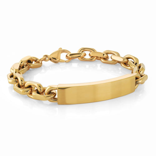 Mens Oval Link ID Bracelet - Fifth Avenue Jewellers