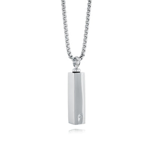 Mens Rectangular Tube Urn Necklace - Fifth Avenue Jewellers