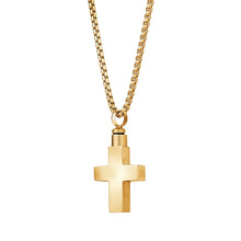 Load image into Gallery viewer, Mens Stainless Steel Cross Urn Pendants - Fifth Avenue Jewellers
