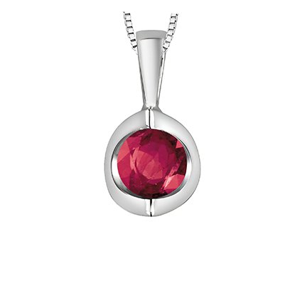 Mezza Luna Gemstone Pendant Necklace - Fifth Avenue Jewellers