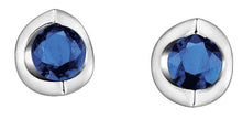 Load image into Gallery viewer, Mezza Luna Gemstone Stud Earrings - Fifth Avenue Jewellers
