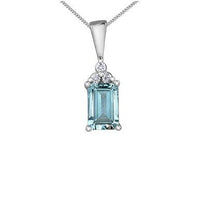 Load image into Gallery viewer, Modern Aquamarine And Diamond Necklace - Fifth Avenue Jewellers
