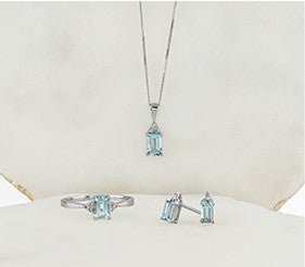Modern Aquamarine And Diamond Necklace - Fifth Avenue Jewellers