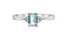 Load image into Gallery viewer, Modern Aquamarine And Diamond Ring - Fifth Avenue Jewellers

