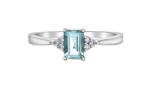 Modern Aquamarine And Diamond Ring - Fifth Avenue Jewellers