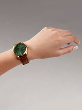 Load image into Gallery viewer, Nixon Thalia Leather Watch With Green Face A1343-2691-00 - Fifth Avenue Jewellers
