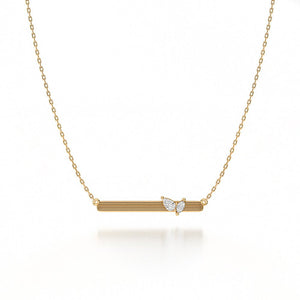 Noam Carver Rae Diamond Set Bar Necklace - Fifth Avenue Jewellers