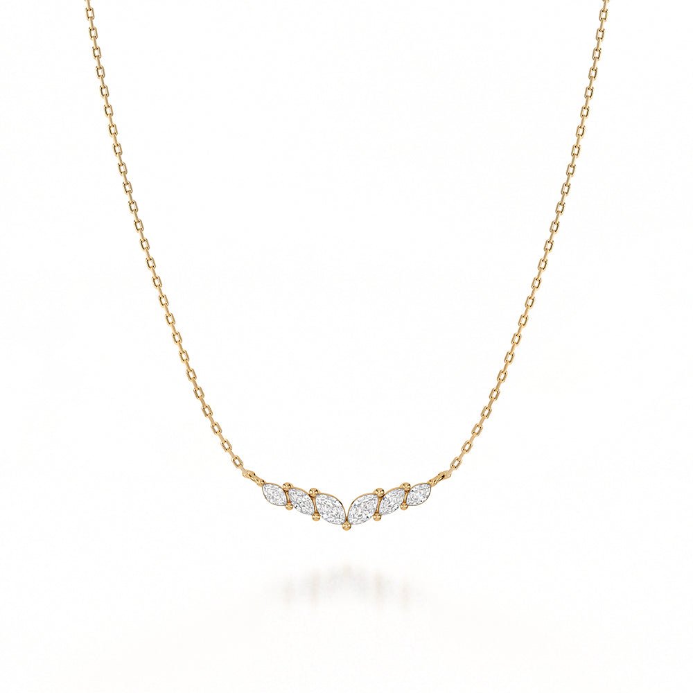 Noam Carver Rae Marquise Diamond Bar Necklace - Fifth Avenue Jewellers