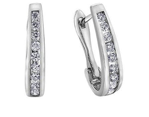 One Carat Diamond Hoops - Fifth Avenue Jewellers