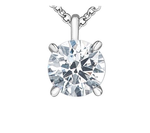 One Carat Diamond Solitaire Necklace - Fifth Avenue Jewellers