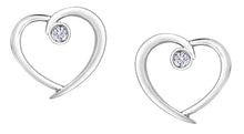 Load image into Gallery viewer, Open Heart Earrings - Fifth Avenue Jewellers
