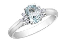 Load image into Gallery viewer, Oval Aquamarine And Diamond Ring - Fifth Avenue Jewellers
