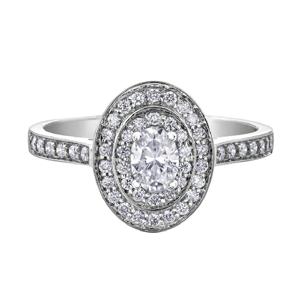 Oval Cut Eternity Diamond Ring in White Gold - Fifth Avenue Jewellers
