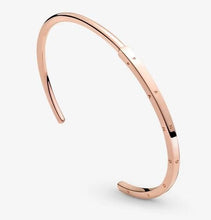 Load image into Gallery viewer, Pandora 14K Rose Gold Plated Signature ID Bangle - Fifth Avenue Jewellers
