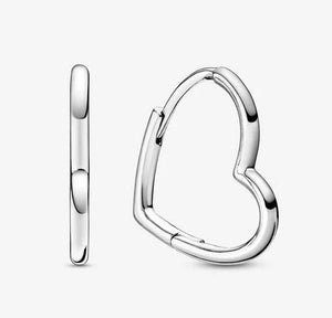 Pandora Asymmetrical Heart Hoop Earrings - Fifth Avenue Jewellers