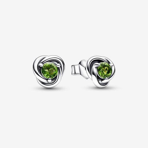 Pandora August Crystal Birthstone Eternity Circle Stud Earrings - Fifth Avenue Jewellers