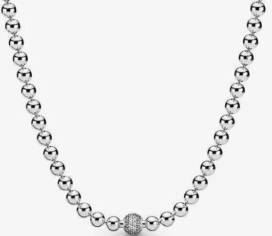 Pandora Beads & Pavé Necklace - Fifth Avenue Jewellers