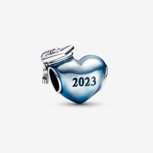 Load image into Gallery viewer, Pandora Blue 2023 Graduation Heart Charm - Fifth Avenue Jewellers
