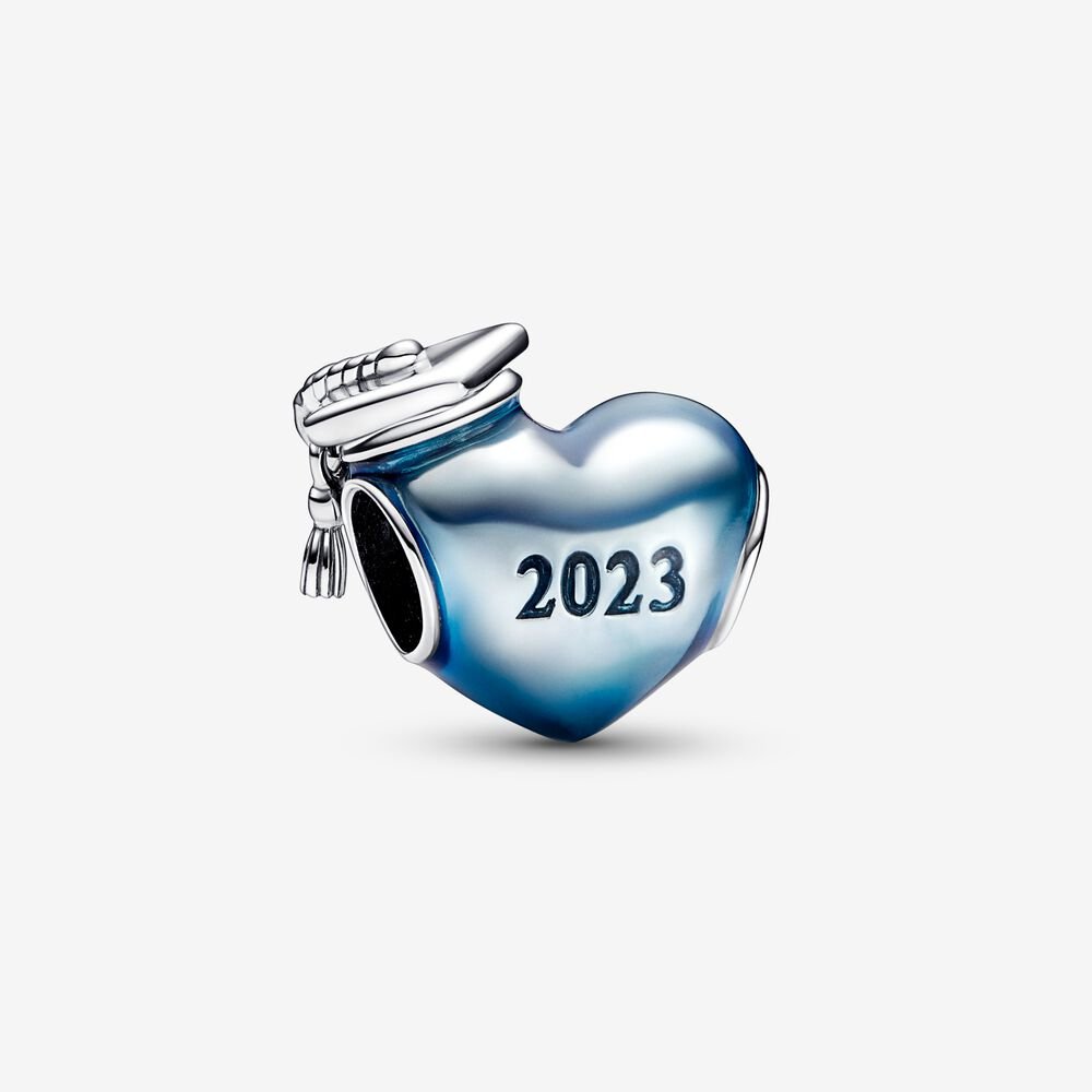 Pandora Blue 2023 Graduation Heart Charm - Fifth Avenue Jewellers