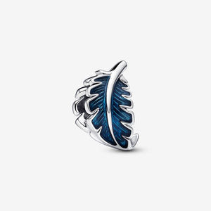 Pandora Blue Curved Feather Charm - Fifth Avenue Jewellers