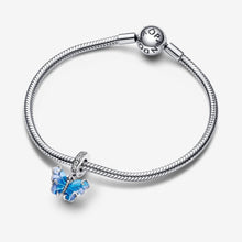 Load image into Gallery viewer, Pandora Blue Murano Glass Butterfly Dangle Charm - Fifth Avenue Jewellers
