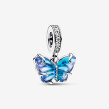 Load image into Gallery viewer, Pandora Blue Murano Glass Butterfly Dangle Charm - Fifth Avenue Jewellers
