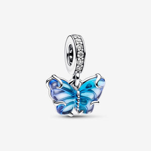 Pandora Blue Murano Glass Butterfly Dangle Charm - Fifth Avenue Jewellers