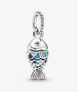 Pandora Blue Scaled Fish Dangle Charm - Fifth Avenue Jewellers