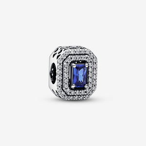 Pandora Blue Sparkling Levelled Rectangular Charm - Fifth Avenue Jewellers