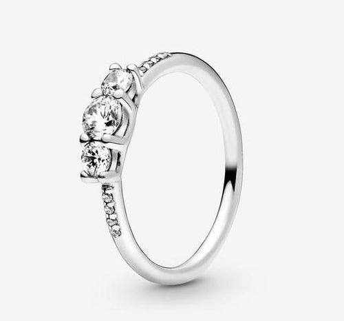 Pandora Clear Three Stone Ring - Fifth Avenue Jewellers