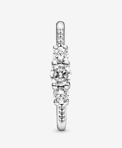 Pandora Clear Three Stone Ring - Fifth Avenue Jewellers