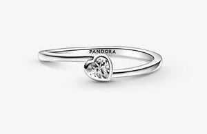 Pandora Clear Tilted Heart Solitaire Ring - Fifth Avenue Jewellers