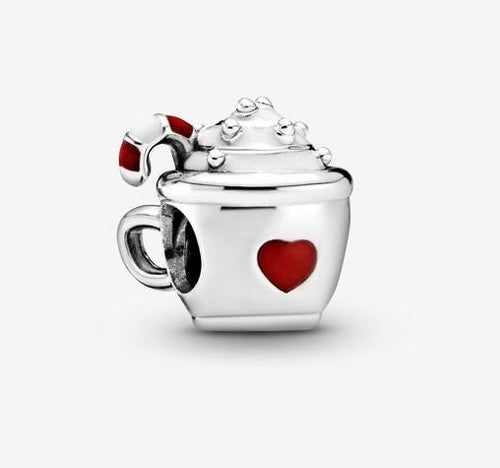 Pandora Cocoa & Candy Cane Charm - Fifth Avenue Jewellers