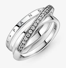 Load image into Gallery viewer, Pandora Crossover Pavé Triple Band Ring - Fifth Avenue Jewellers
