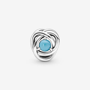 Pandora December Turquoise Blue Eternity Circle Charm - Fifth Avenue Jewellers