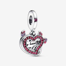 Load image into Gallery viewer, Pandora Devil Heart Double Dangle Charm - Fifth Avenue Jewellers
