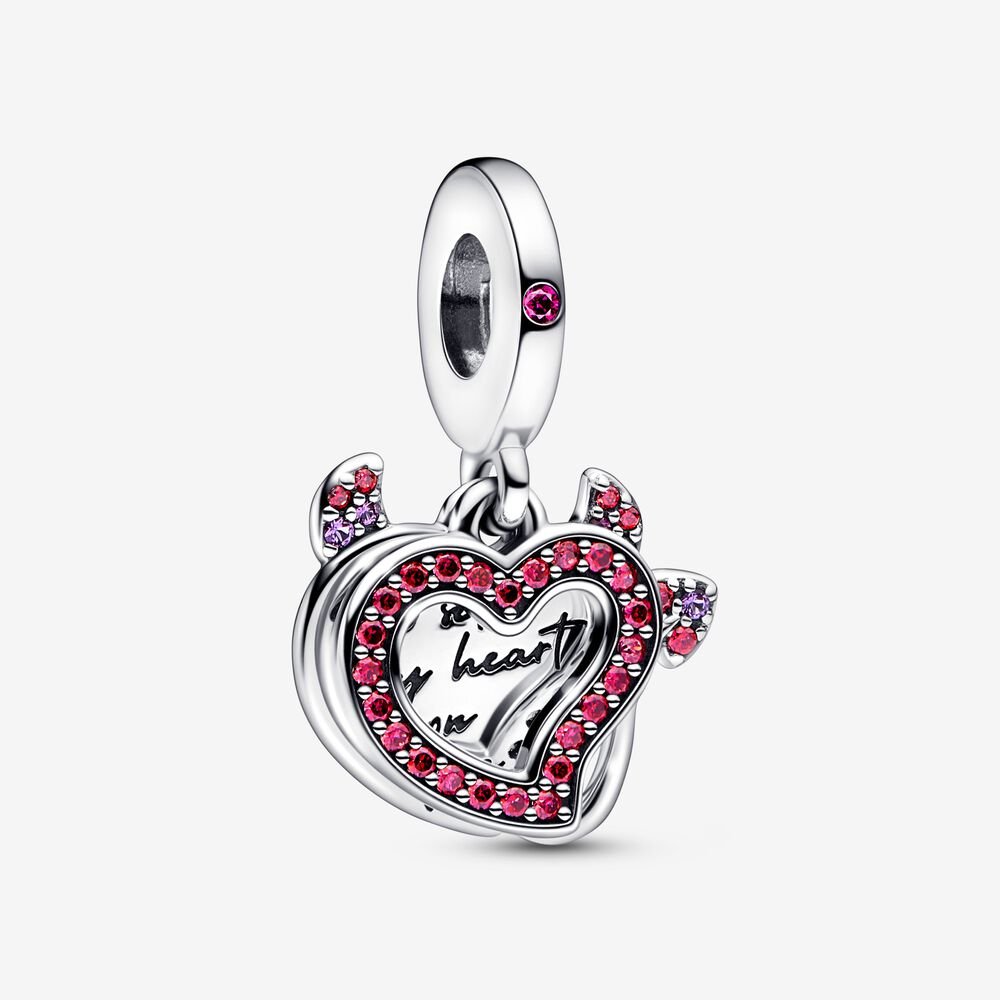 Pandora Devil Heart Double Dangle Charm - Fifth Avenue Jewellers