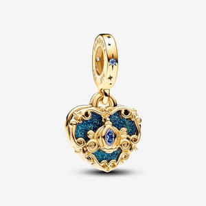 Pandora Disney Cinderella's Carriage & Heart Double Dangle Charm - Fifth Avenue Jewellers