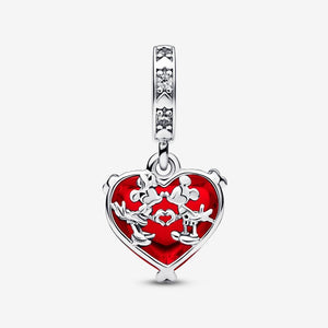 Pandora Disney Mickey & Minnie Mouse Kiss Red Murano Glass Dangle Charm - Fifth Avenue Jewellers