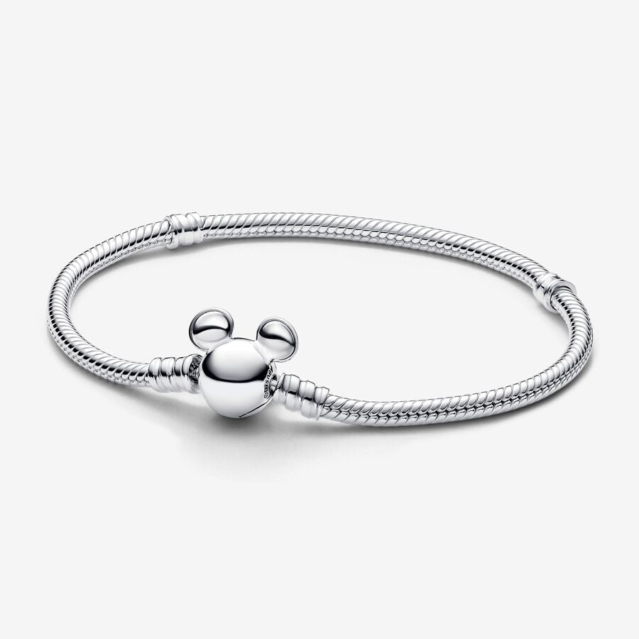 Pandora Disney Mickey Mouse Clasp Moments Snake Chain Bracelet - Fifth Avenue Jewellers
