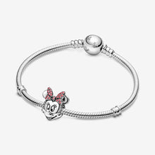 Load image into Gallery viewer, Pandora Disney Minnie Mouse Pink Pavé Bow Clip Charm - Fifth Avenue Jewellers
