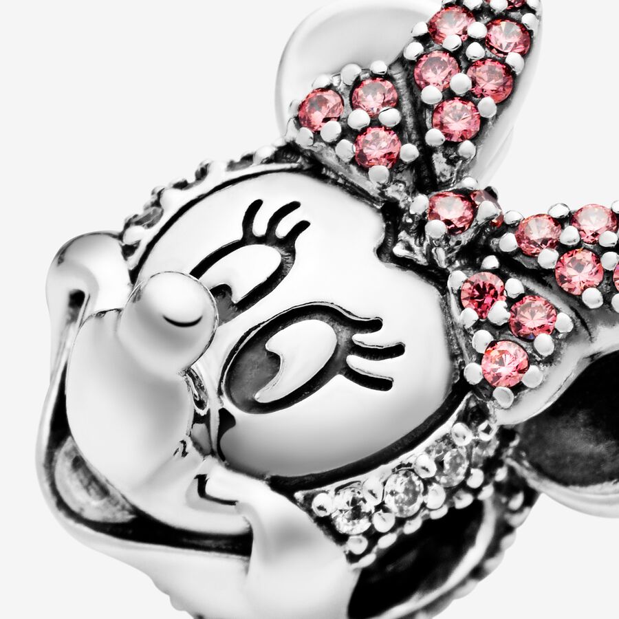Pandora Disney Minnie Mouse Pink Pavé Bow Clip Charm