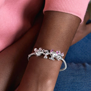 Pandora Disney Minnie Mouse Pink Pavé Bow Clip Charm - Fifth Avenue Jewellers